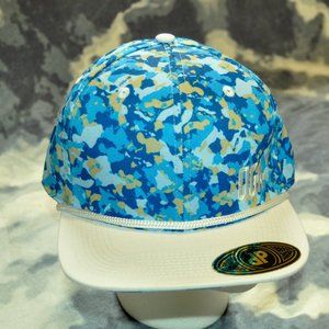 Oahu Golf Apparel Blue Camo Snapback Hat NWT